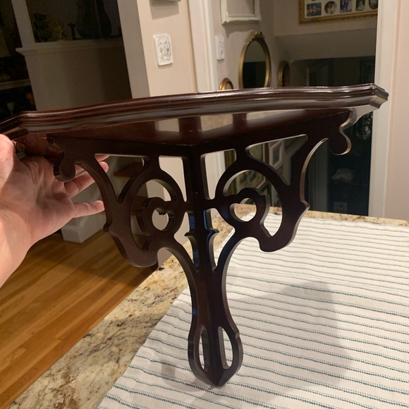 Vintage Bombay Dark Brown Wall Bracket Shelf - Picture 3 of 7